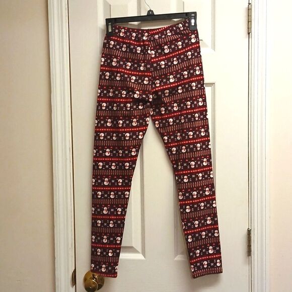 ⭐️5/$25 SALE JUST ONE GIRLS Size L 14-16 Holiday Leggings. MULTI - Picture 3 of 5